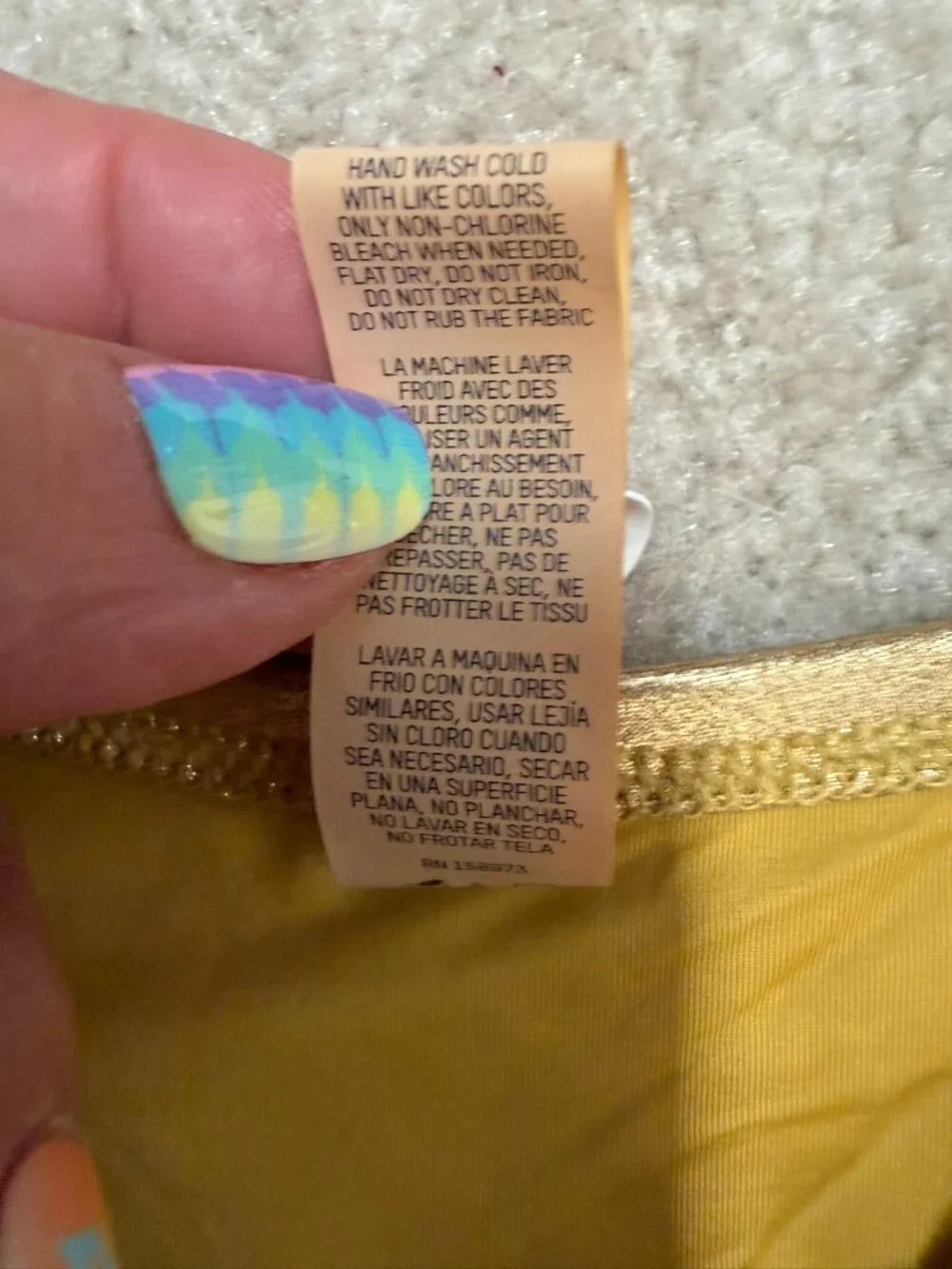 Skims Metallic Gold Bikini Bottoms Size S High Cut Swim NWOT